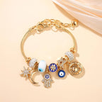 Evil Eye Hamsa Hand Charm Bracelet
