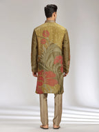 Green Tissue Silk Embroidered & Printed Kurta Set