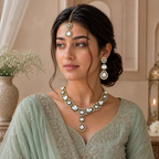 Ivory Ghurmita Kundan Jewellery Set