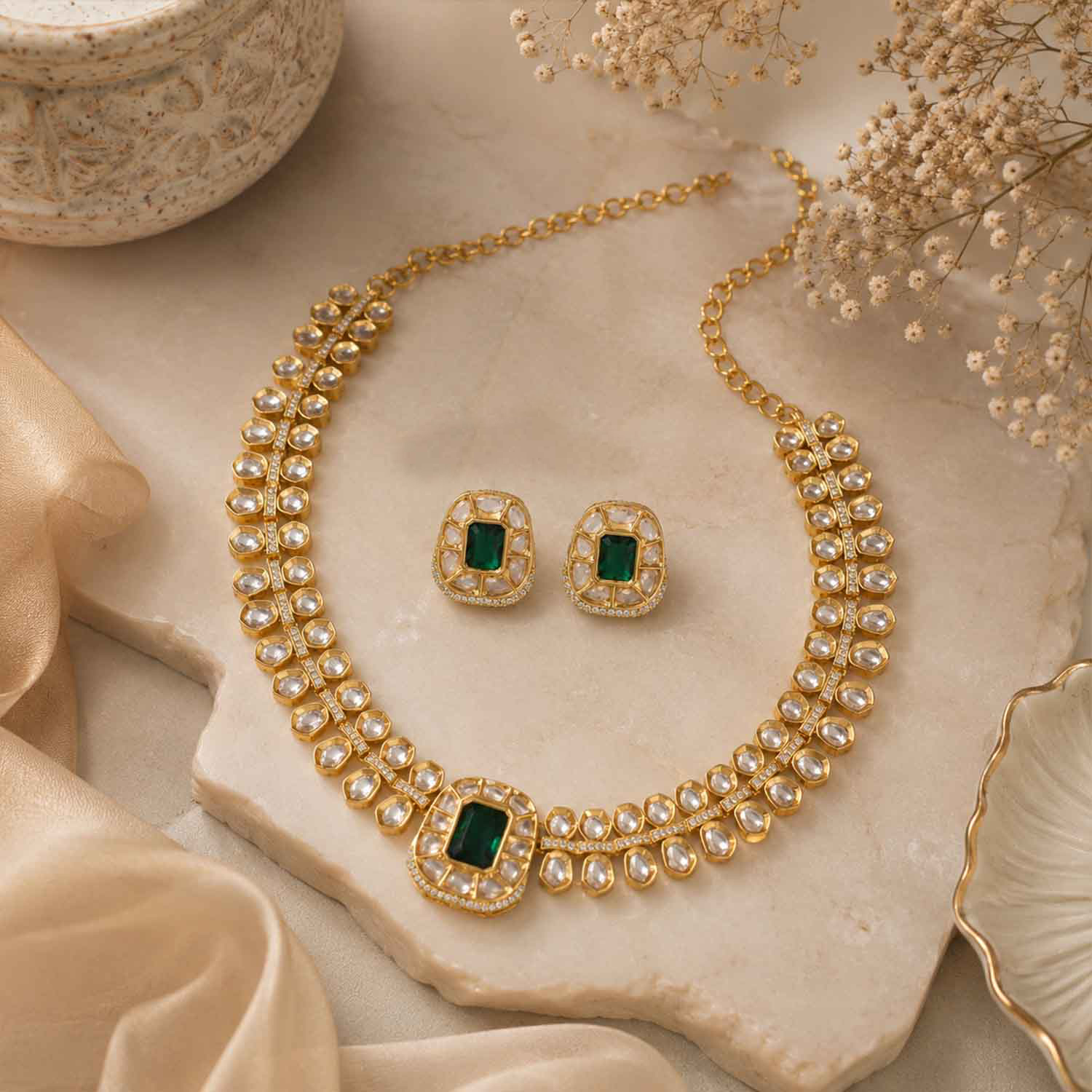 Emerald Naria Victorian Jewellery Set-New Arrival