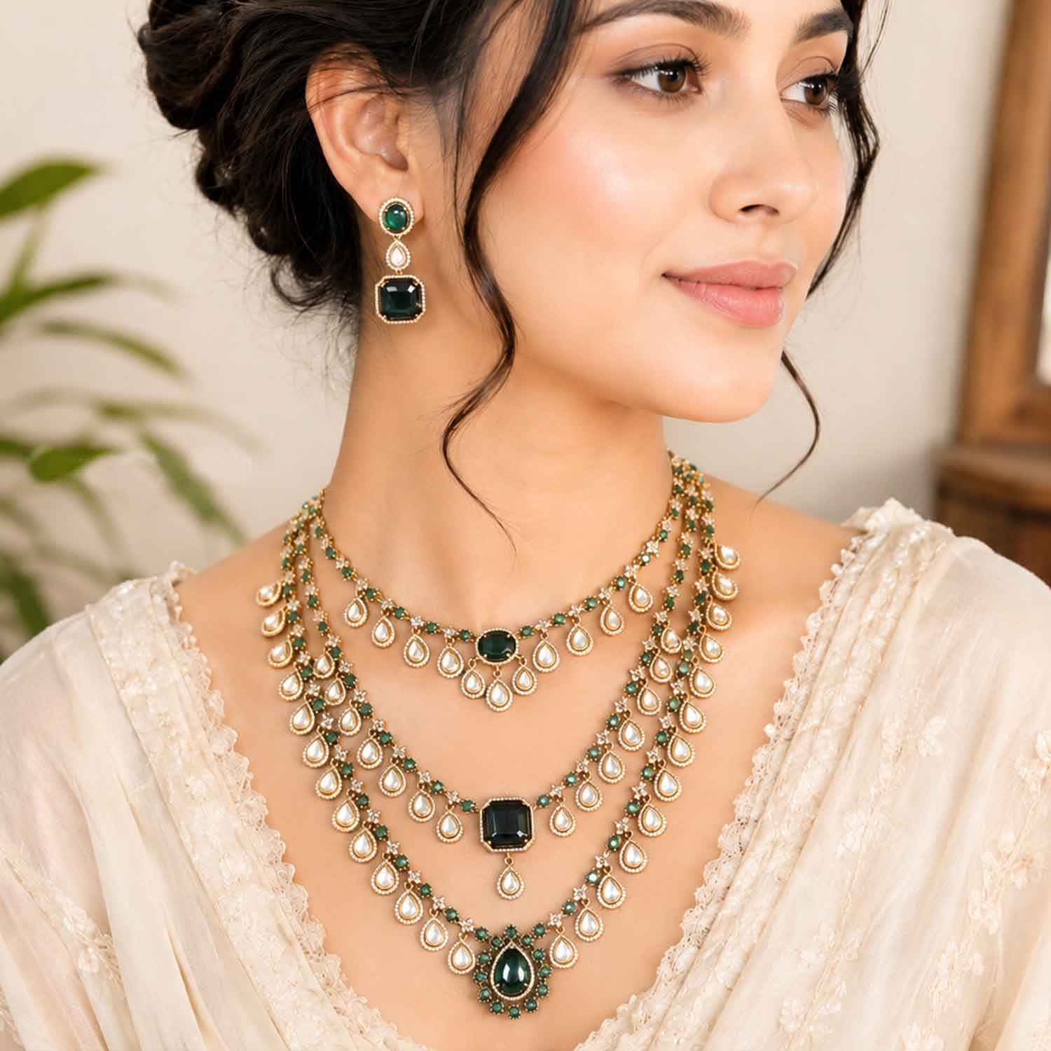 Emerald Alishia Victorian Jewellery Set - New Arrival