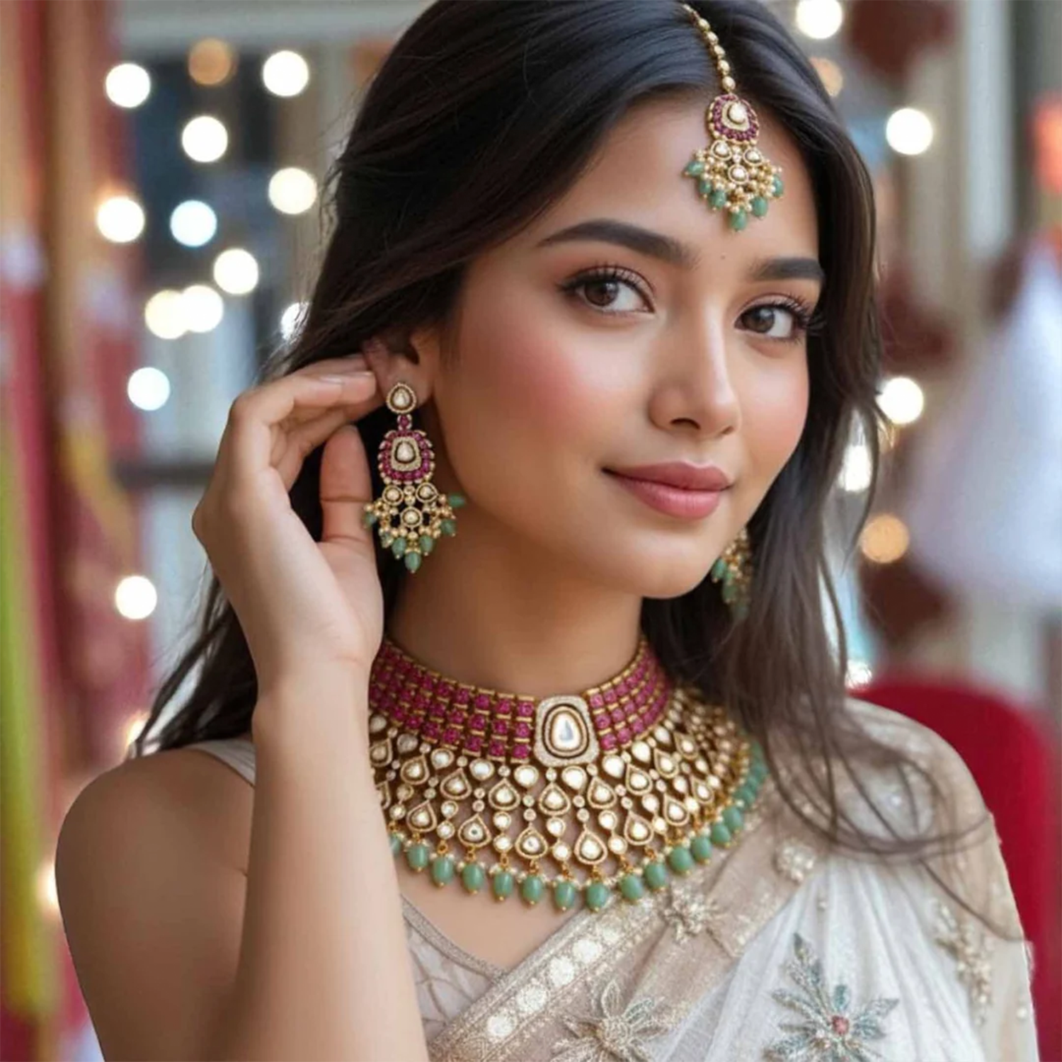 Multicolor Florisse Victorian Jewellery Set - New Arrival