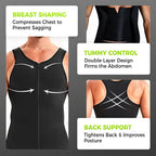 Men's Zip-Up Waist Trainer Vest | Set of 4