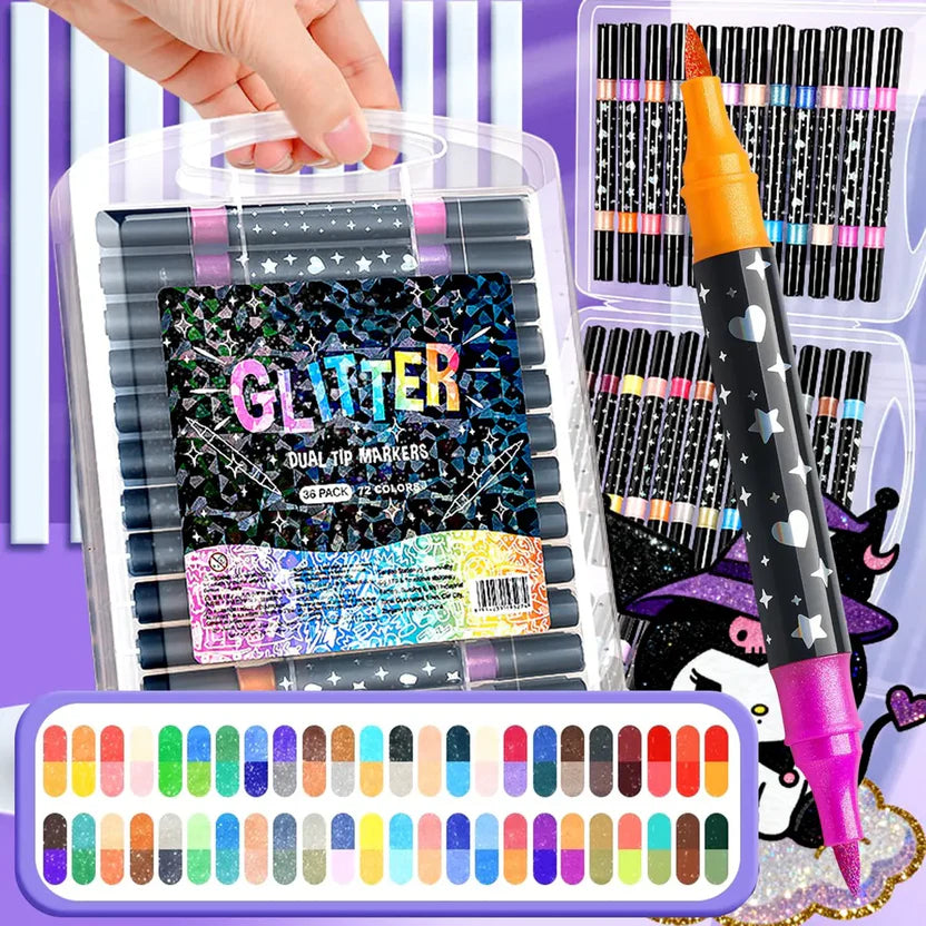 DOUBLE TIPGLITTER MARKER