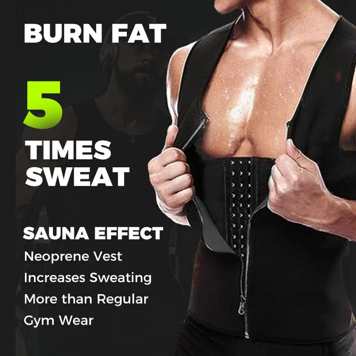 Men's Zip-Up Waist Trainer Vest | Set of 4