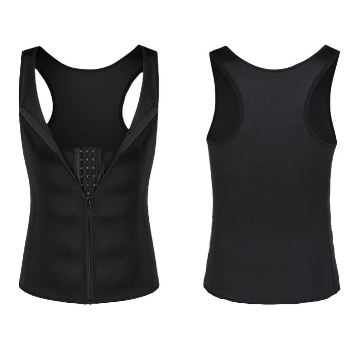Men's Zip-Up Waist Trainer Vest | Set of 4