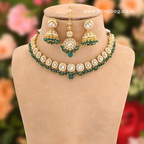 Emerald Rashmie Kundan Jewellery Set