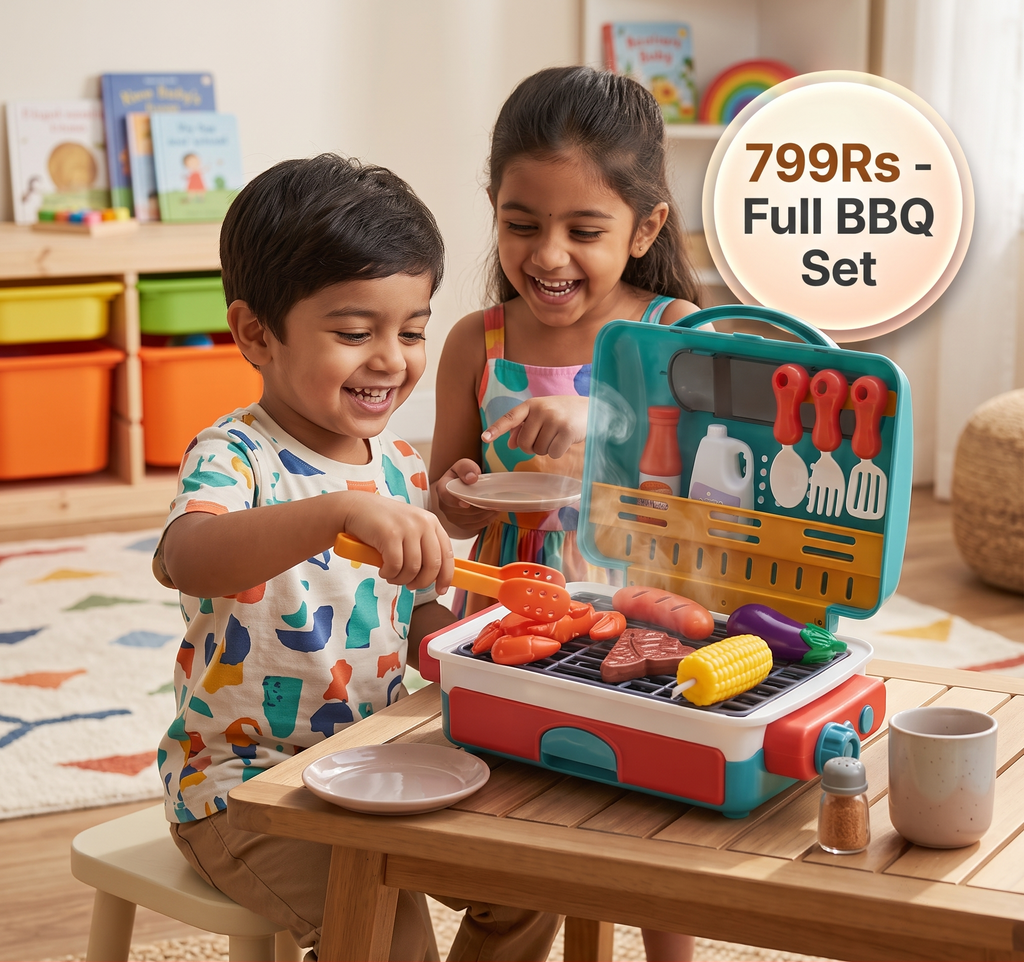 My First BBQ Grill – Kids' Kitchen with Smoke Effect and Color-Changing Food