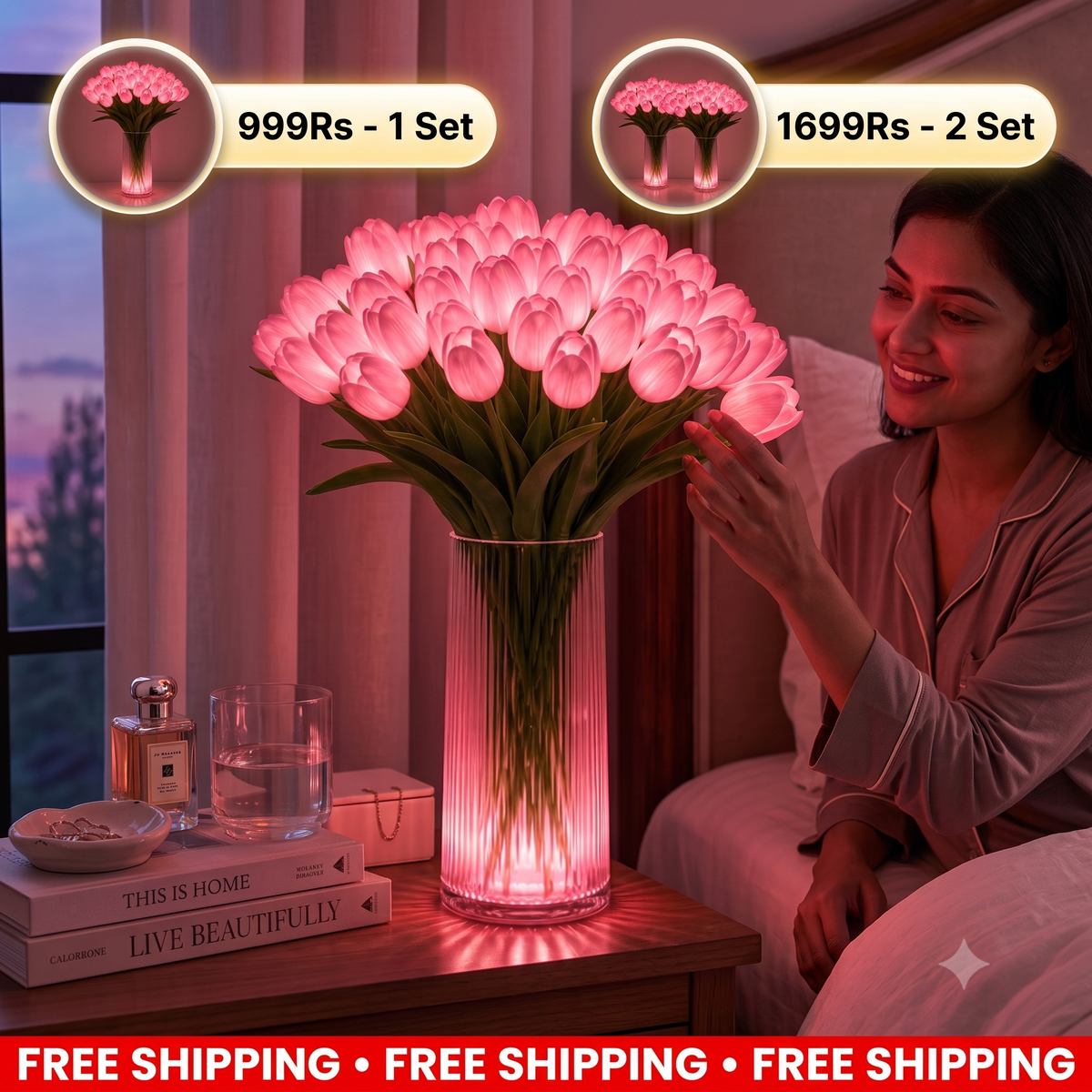Radiant Romantic Tulip Light