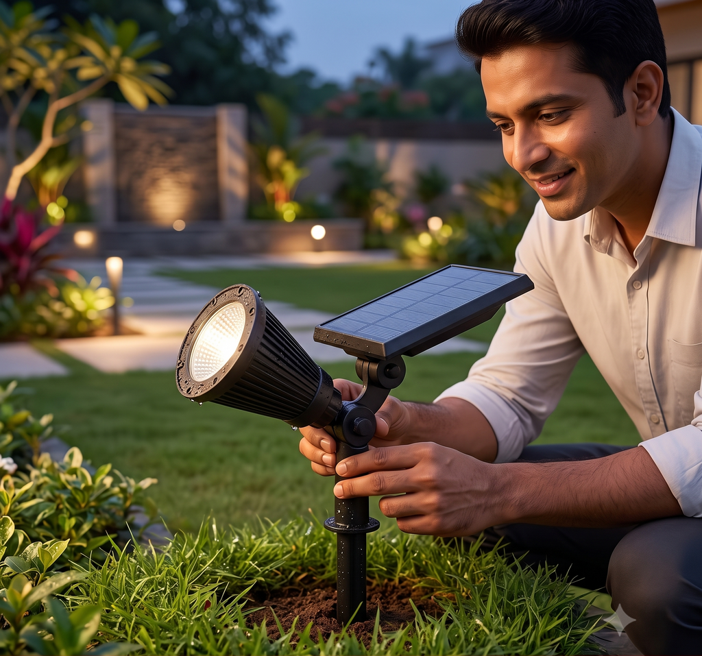 LumenceParis™  - Solar Powered Garden Spotlight
