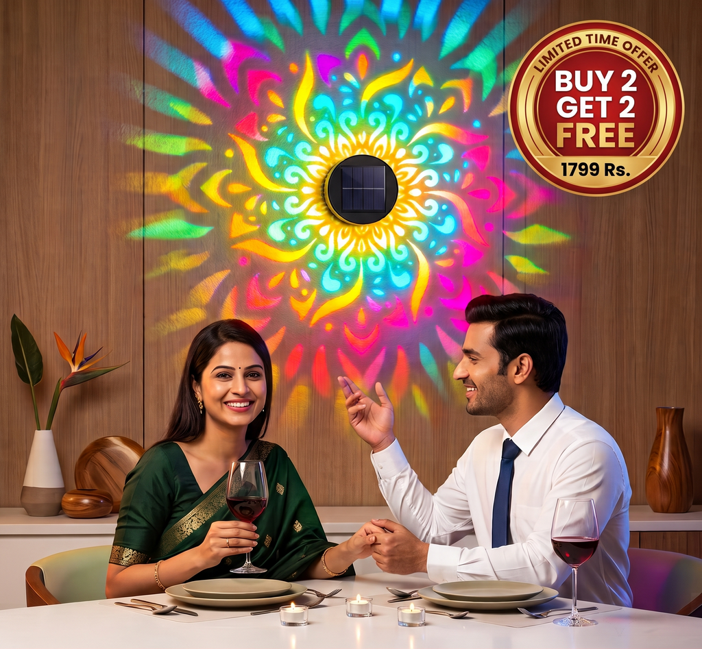 Solar Powered Decor Projection Light | Buy 1 Get 1 FREE