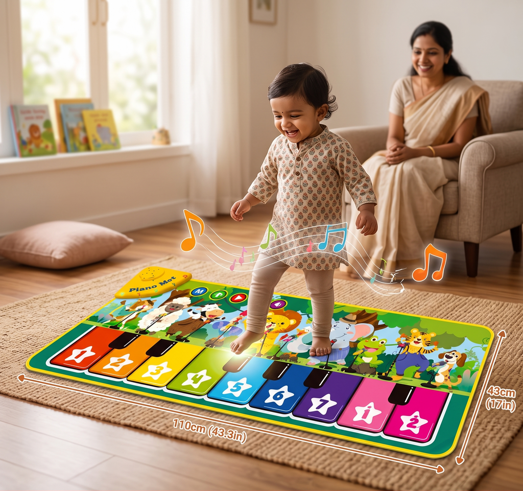 Interactive Musical Piano Play Mat | Boosts Creativity & Activity