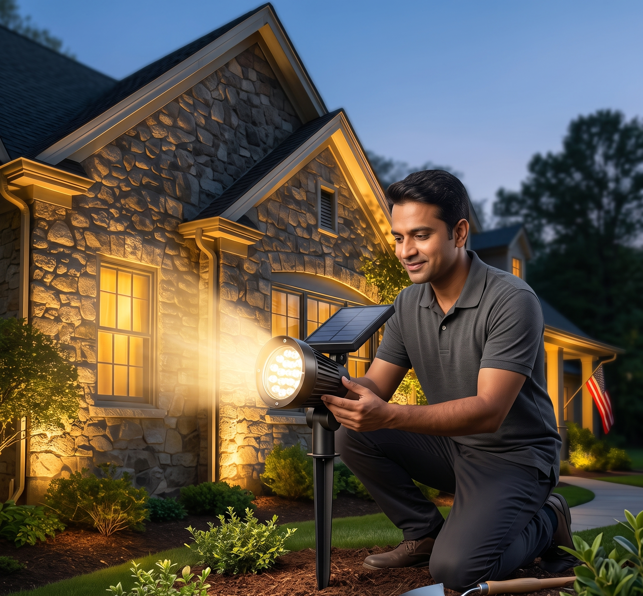 LumenceParis™  - Solar Powered Garden Spotlight