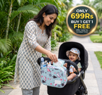 3in1 Stroller Organizer Bag – Waterproof Diaper Caddy with Insulated Pockets