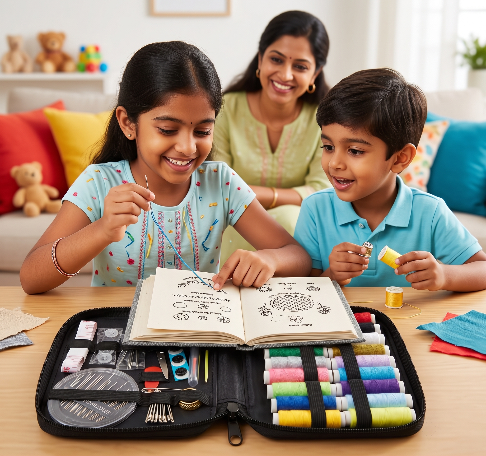 Embroidery Stitch Book for Moms and Kids