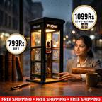 Vintage Telephone Box Mood Lamp with Warm Light