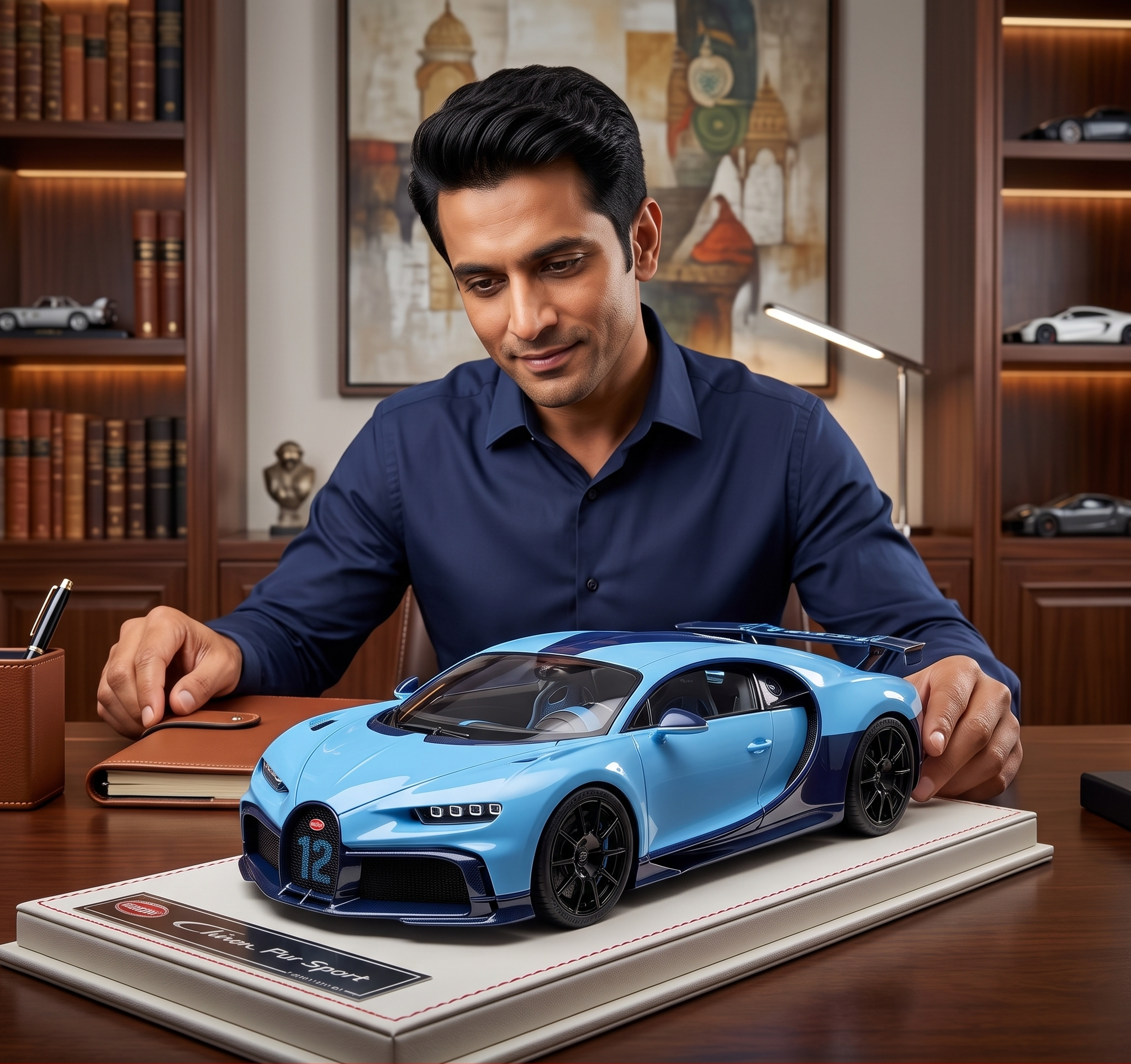 Bugatti Chiron Pur Sport (Two Tone Blue) 1:18 scale