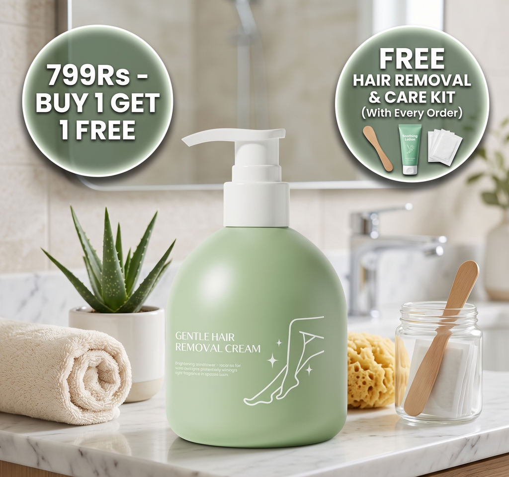 Hair Removing Cream | Gentle & Non-Irritating | Buy 1 Get 1 FREE