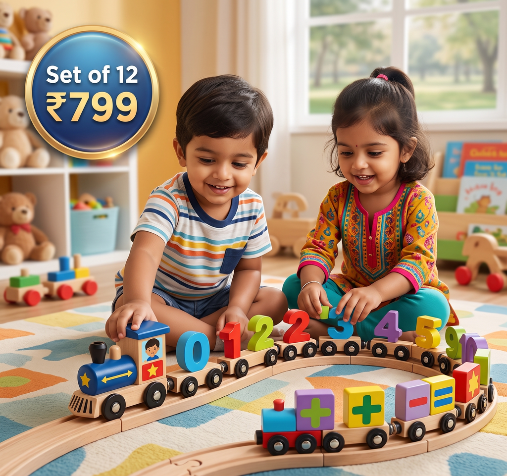 Magnetic Train Number Set | 12 Number Sets