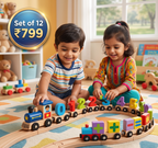 Magnetic Train Number Set | 12 Number Sets
