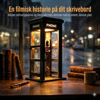 Vintage Telephone Box Mood Lamp with Warm Light