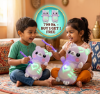 Magic Plush Toys with a Glow Pen - Interactive Plush Toy with a Light Effect for Children