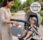 3in1 Stroller Organizer Bag – Waterproof Diaper Caddy with Insulated Pockets