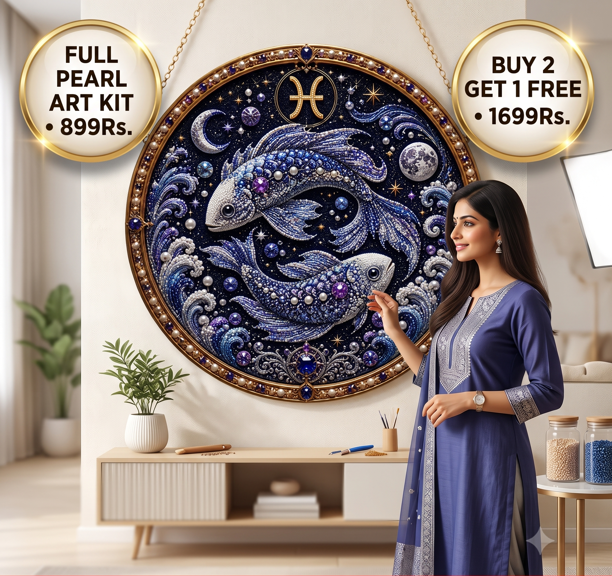 Celestial Zodiac Bead Art Kit