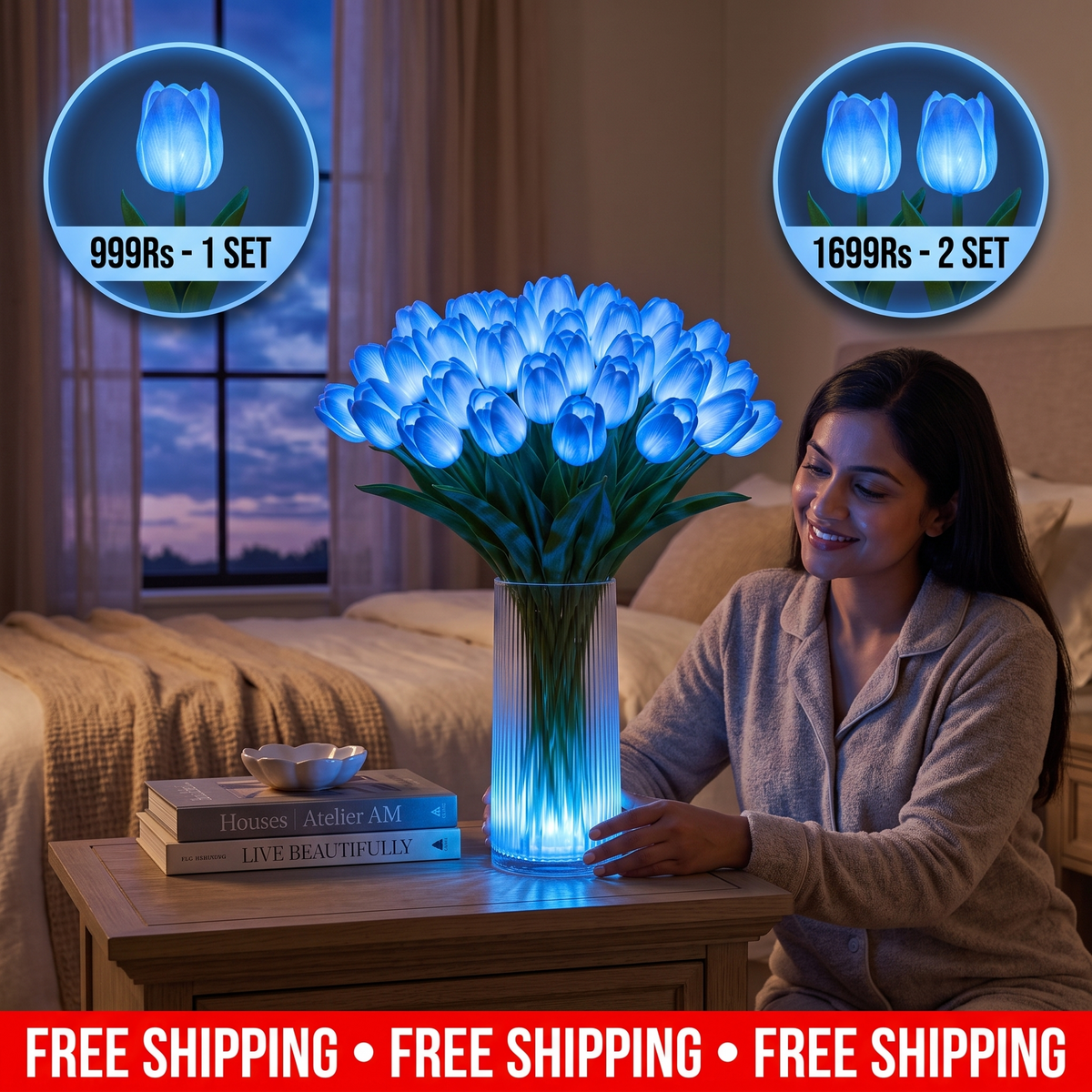 Radiant Romantic Tulip Light