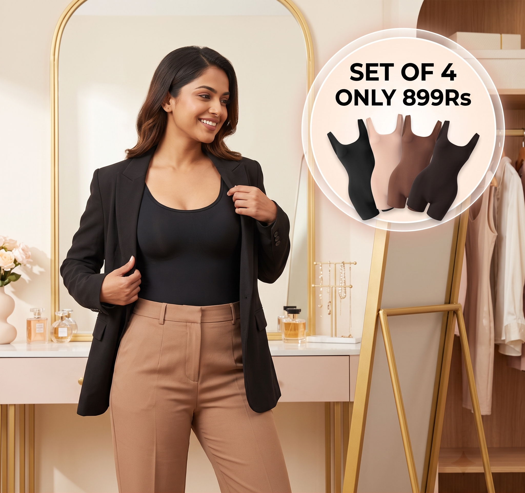 Tummy Tuck & Hip Lift Traceless One-piece Shapewear | Natural Lift & Seamless Comfort