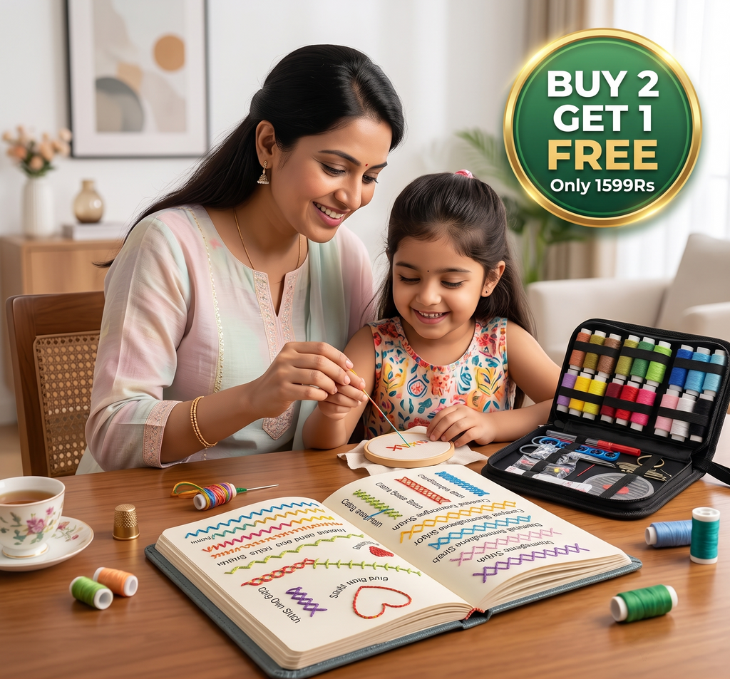 Embroidery Stitch Book for Moms and Kids