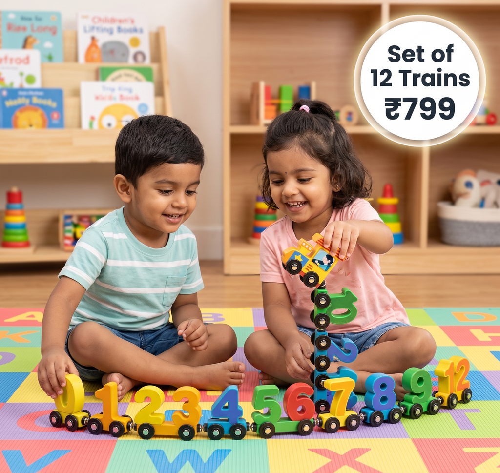 Magnetic Train Number Set | 12 Number Sets