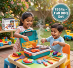 My First BBQ Grill – Kids' Kitchen with Smoke Effect and Color-Changing Food