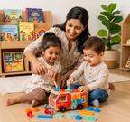 Montessori Wooden Firefighter Tool Box & Building Set | Develop Craft Skills & Creativity