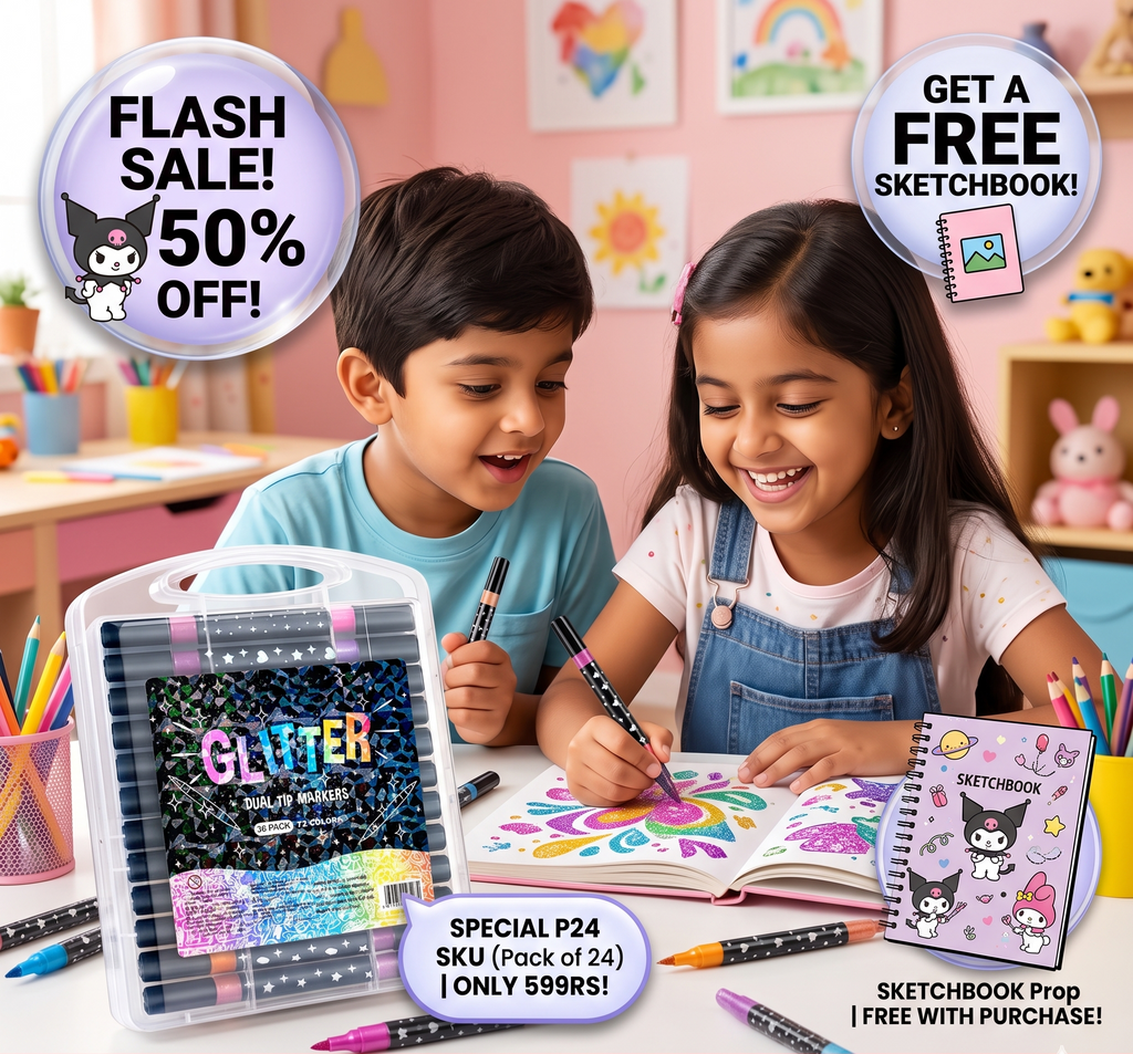 DOUBLE TIPGLITTER MARKER