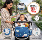3in1 Stroller Organizer Bag – Waterproof Diaper Caddy with Insulated Pockets