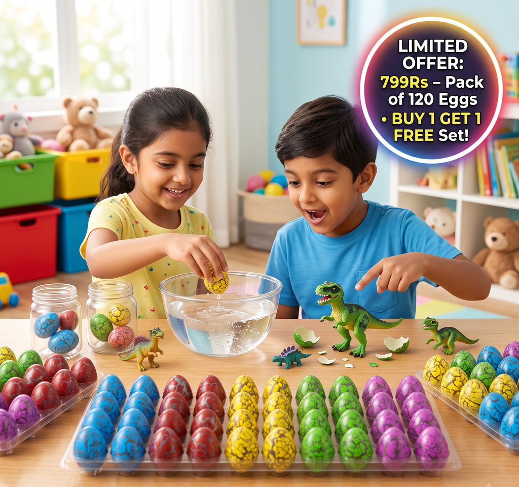 Hatching Dinosaur Egg Kit – Grow-in-Water Dino Eggs with Surprise Toys