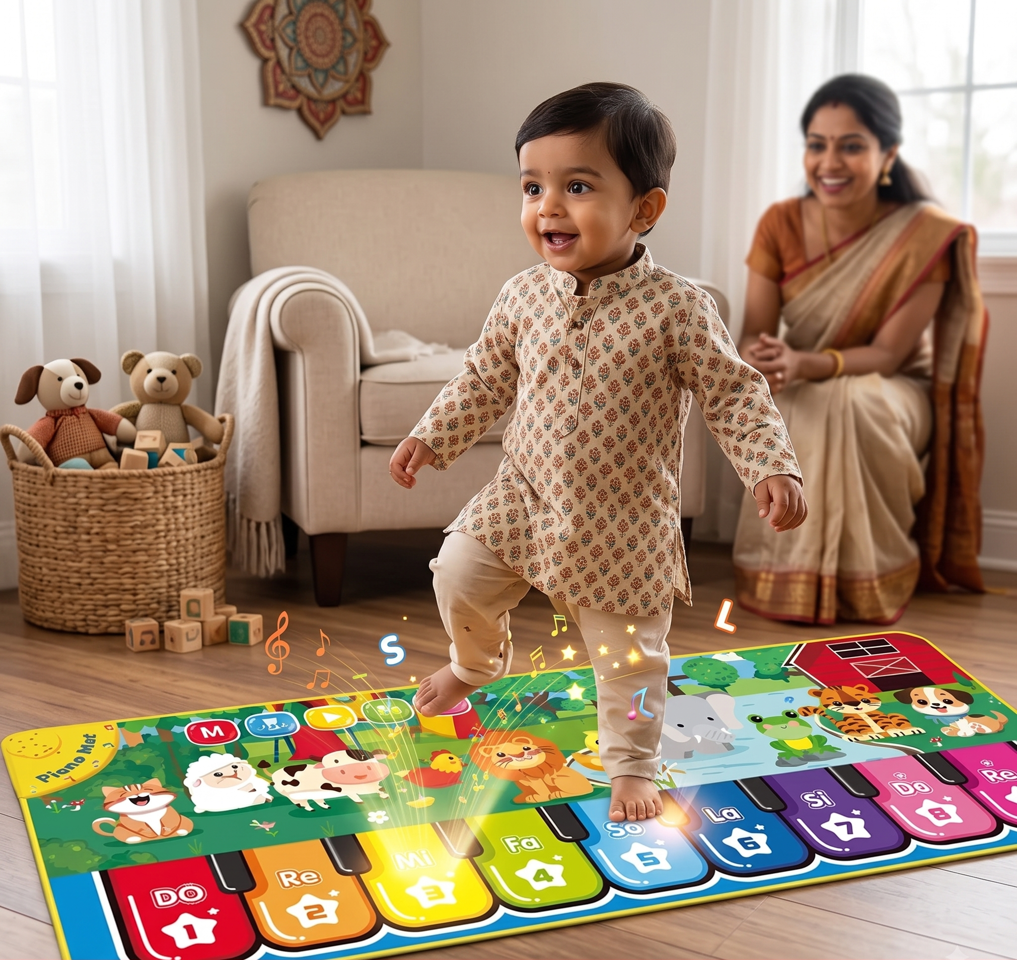 Interactive Musical Piano Play Mat | Boosts Creativity & Activity