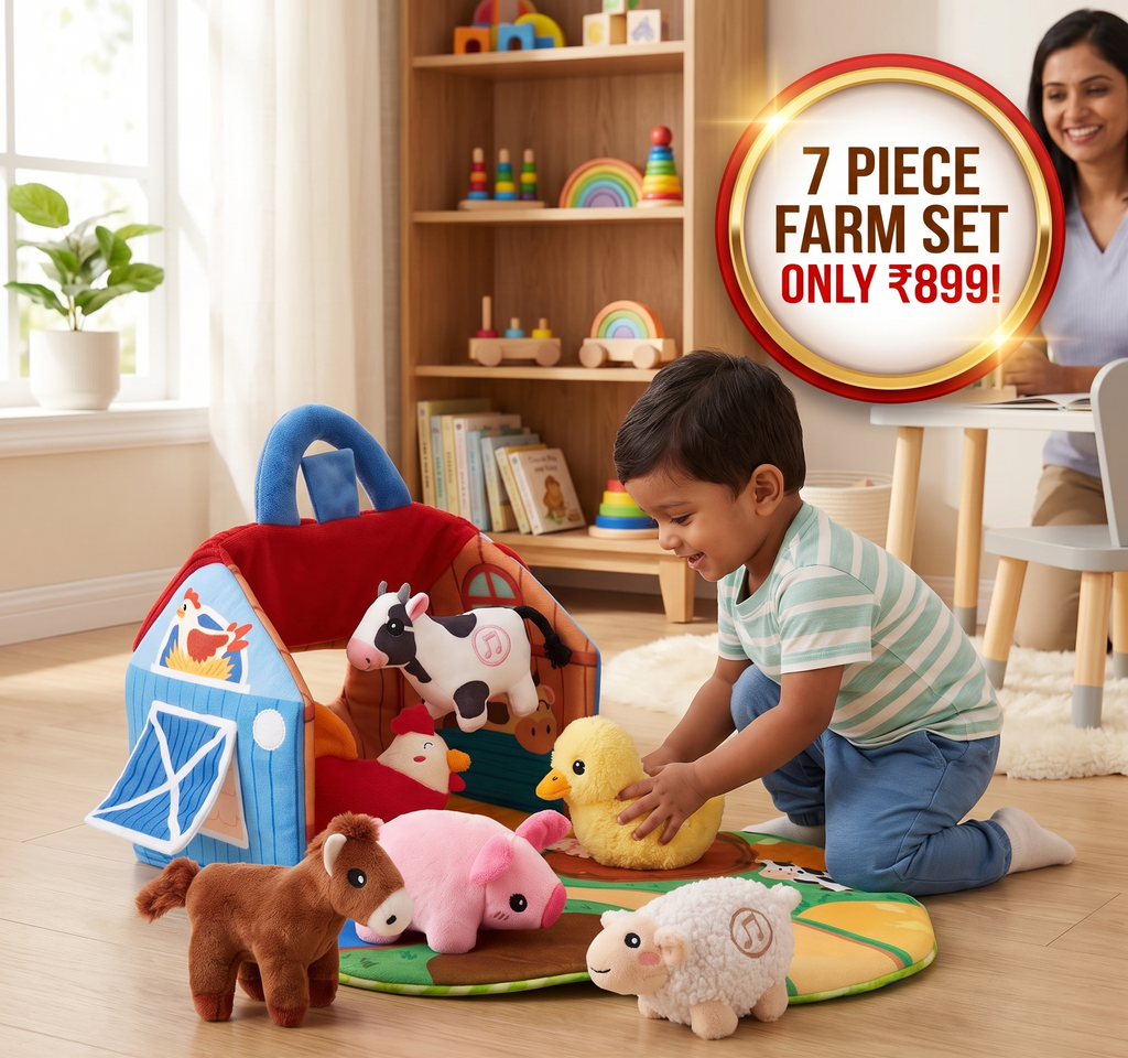 Plush Farm Animal Set with Sounds
