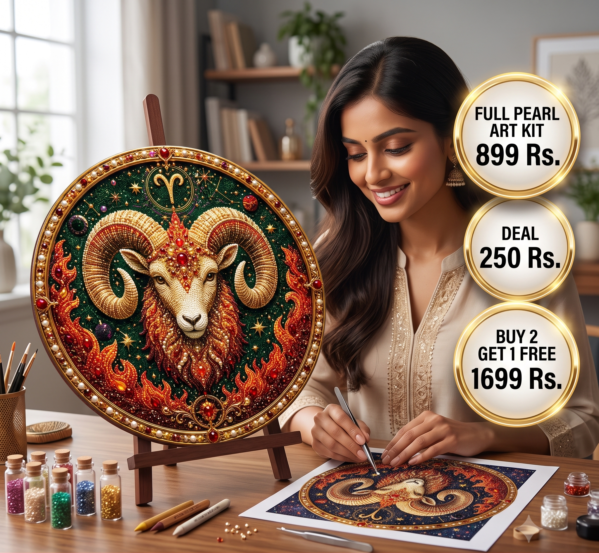 Celestial Zodiac Bead Art Kit