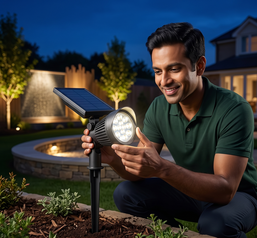 LumenceParis™  - Solar Powered Garden Spotlight