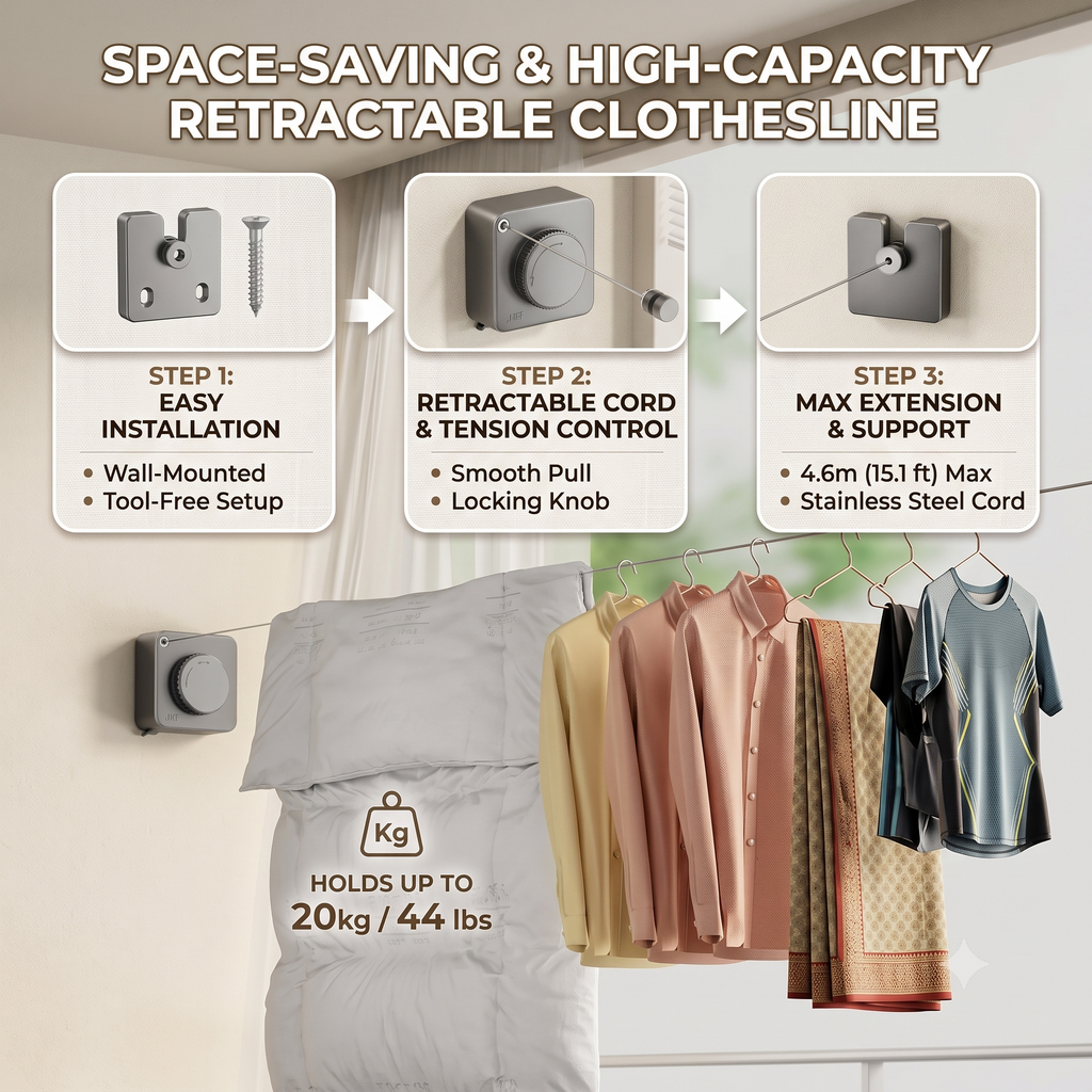 DryClother  Innovative Space-Saving Cloth Drying Line