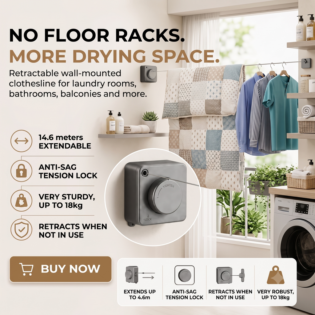 DryClother  Innovative Space-Saving Cloth Drying Line