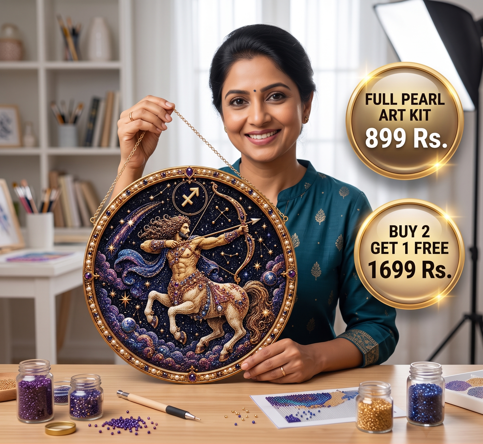 Celestial Zodiac Bead Art Kit