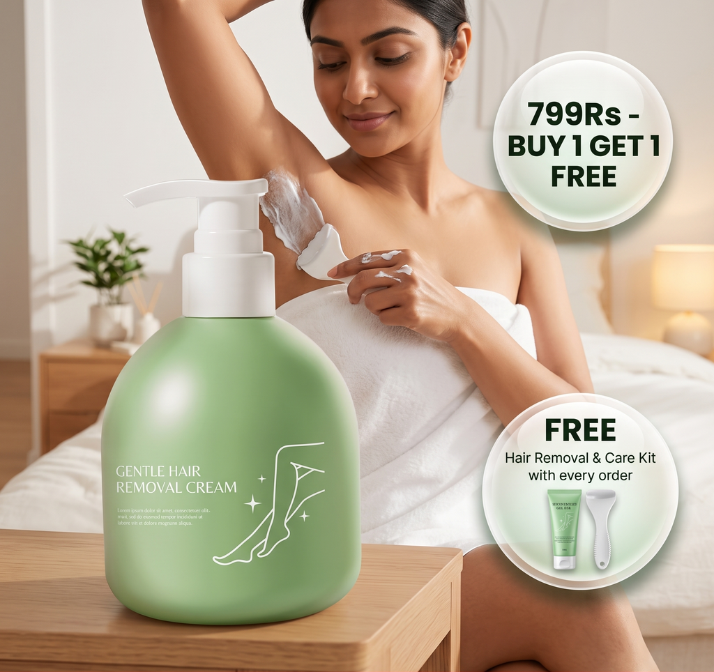 Hair Removing Cream | Gentle & Non-Irritating | Buy 1 Get 1 FREE