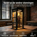 Vintage Telephone Box Mood Lamp with Warm Light