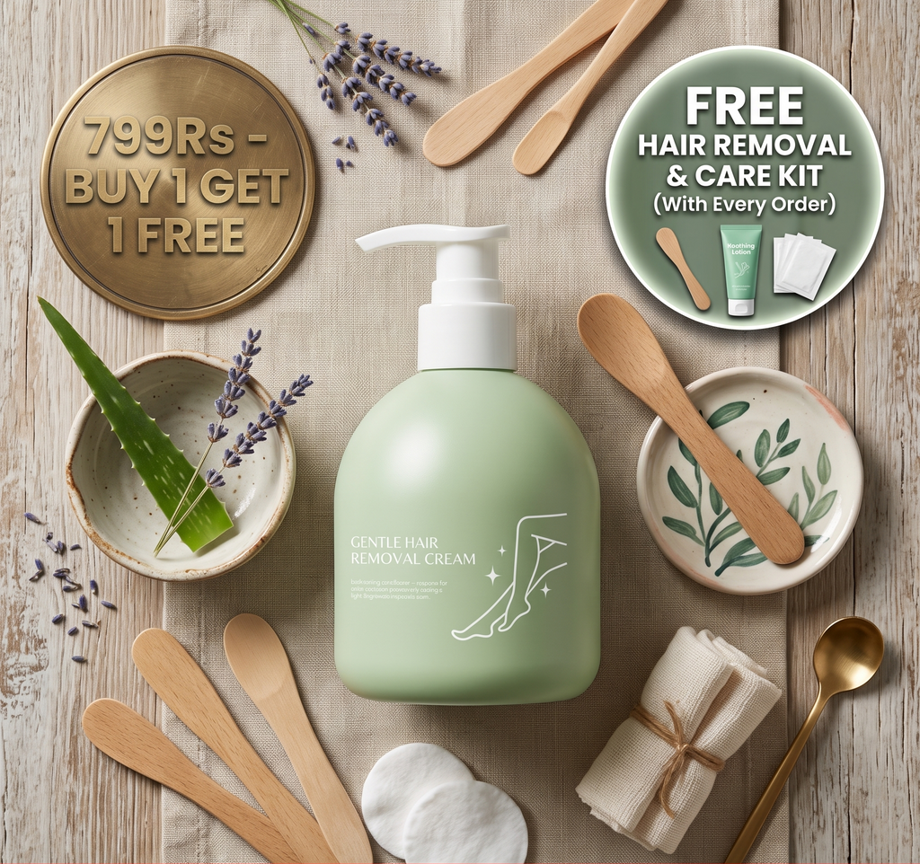 Hair Removing Cream | Gentle & Non-Irritating | Buy 1 Get 1 FREE