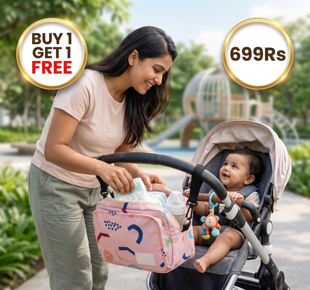 3in1 Stroller Organizer Bag – Waterproof Diaper Caddy with Insulated Pockets
