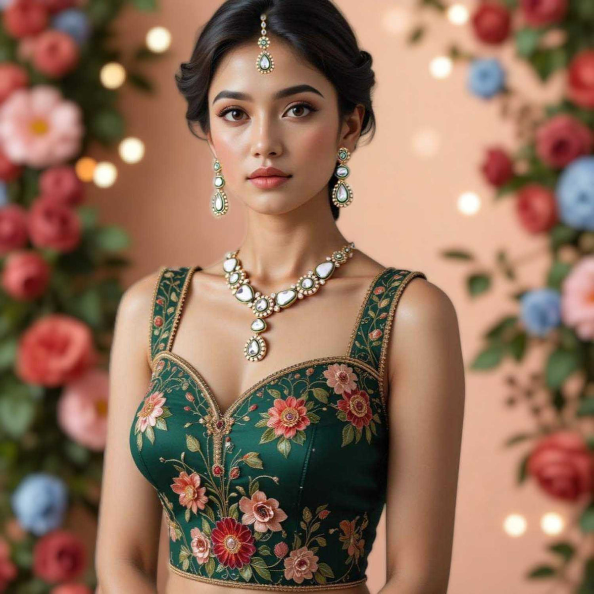 Ivory Ghurmita Kundan Jewellery Set
