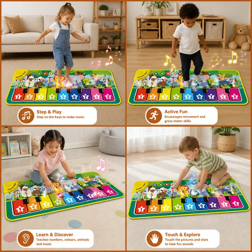 Interactive Musical Piano Play Mat | Boosts Creativity & Activity